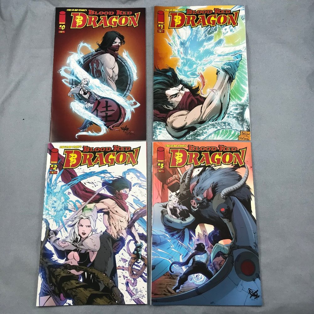 Blood Red Dragon Image Comic Full Set #0 1 2 3 Stan Lee Yoshiki 2011